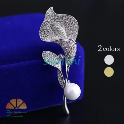 ブローチ レディース アクセサリー フラワーモチーフ パール シルバーカラー ゴールドカラー 上品 フォーマル 結婚式 卒業式 入学式 入園式 七五三