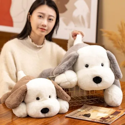 ของเล่นตุ๊กตาขนาดใหญ่สุนัขฮัสกี้สัตว์ปัจจุบันนอนด้วยกันตุ๊กตาชิจิโกะซานหน่วยความจำโฟมปุยเย็บห่อน่ารักปุยของขวัญวันเกิดที่สมจริงหมอนร่างกายล้างทำความสะอาดได้
