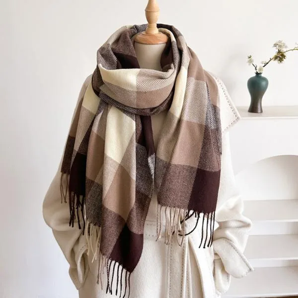 チェック マフラー レディース メンズ チェックマフラー カシミア チェック カシミヤマフラー カシミアマフラー チェック柄 ストール 秋冬 女性 男性 彼女
