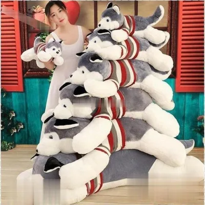 ハスキー50cm 70cm 100cm 120cm 抱き枕 ぬいぐるみ ハスキー犬 グッズ 特大 大きい おもちゃ いぬ クリスマス お誕生日 プレゼント