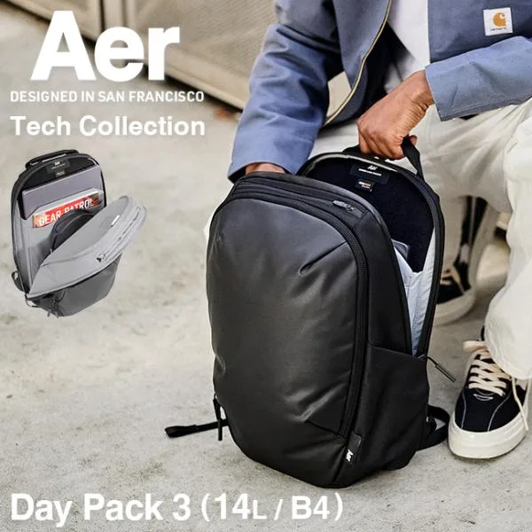 Aer Day Pack 3 リュック ビジネスリュック メンズ ブランド エアー テックコレクション Tech Collection A4 B4 14L AER-31014