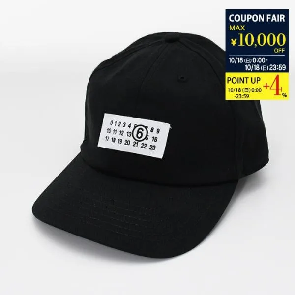 MM6 MAISON MARGIELA エムエムシックス メゾン マルジェラ キャップ 帽子 ナンバリングロゴ M61159 MM05S レディース 大人でも使えるキッズアイテム ブラック 黒
