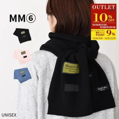 【期間限定アウトレット】MM6 MAISON MARGIELA メゾン マルジェラ マフラー ストール ウールブレンドスカーフ S52TE0060 M13218 レディース