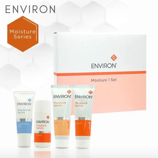 エンビロン モイスチャー 1セット クレンジングジェル 20g / トーナー 30ml / ジェル1 25ml / クリーム1 25ml ENVIRON 使用期限:2026年11月末以降