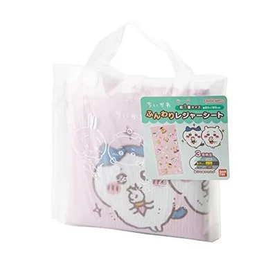 アサヒ興洋 ちいかわ レジャーシート 厚手 2〜3人用 1畳 ピンク 手提げバッグ付き 3層構造 防水 冷気・温気防止 やわらかい座り心地 1セ