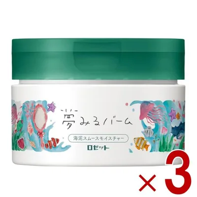 ロゼット 夢みるバーム 海泥スムース モイスチャー 90g ROSETTE スキンケア クレンジング 毛穴 保湿 角質 メイク落とし 3個