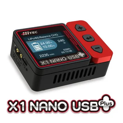 【日本正規品】 ハイテック X1 NANO USB + (Hitec Ver.) 44361 ラジコン 充電器 簡単 初心者 コンパクト 超小型サイズ Type-C リバース充電