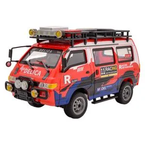 【日本正規品】ハイテック APE 1/24 三菱 公式ライセンス 2WD ラジコンカー デリカ JXC5813B-R レッド 4571656014452