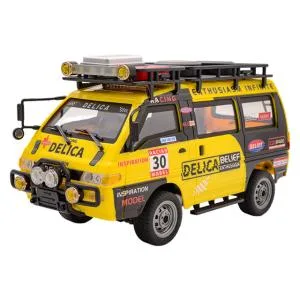 【日本正規品】ハイテック APEカー 1/24 三菱 公式ライセンス 2WD ラジコンカー デリカ JXC5813B-Y イエロー 4571656014476