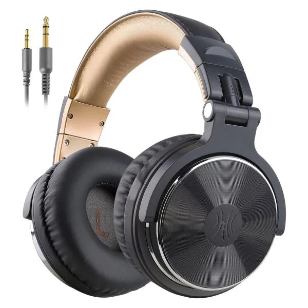 OneOdio ワンオディオ Pro 10 Grey Gold モニターヘッドホン DJ用 楽器練習/ミキシング/映画鑑賞