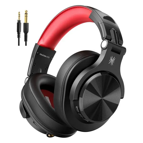 OneOdio ワンオーディオ A70 Black Red 有線対応 Bluetoothヘッドホン 音楽鑑賞/楽器練習/モニタニング オーバーイヤーヘッドホン