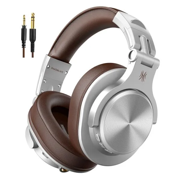 OneOdio ワンオーディオ A70 Silver Brown 有線対応 Bluetoothヘッドホン 音楽鑑賞/楽器練習/モニタニング オーバーイヤーヘッドホン