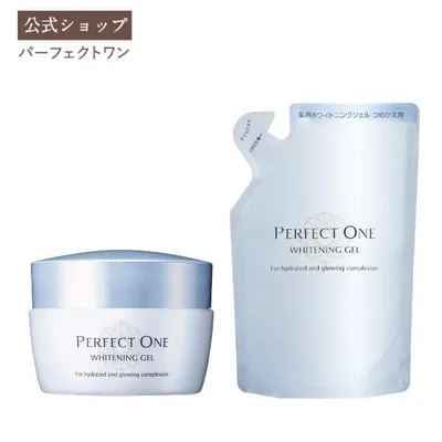 オールインワンジェル 美白 パーフェクトワン 薬用ホワイトニングジェル (本品1個+詰替えパウチ1個) 新日本製薬公式 化粧品 化粧水 シミ