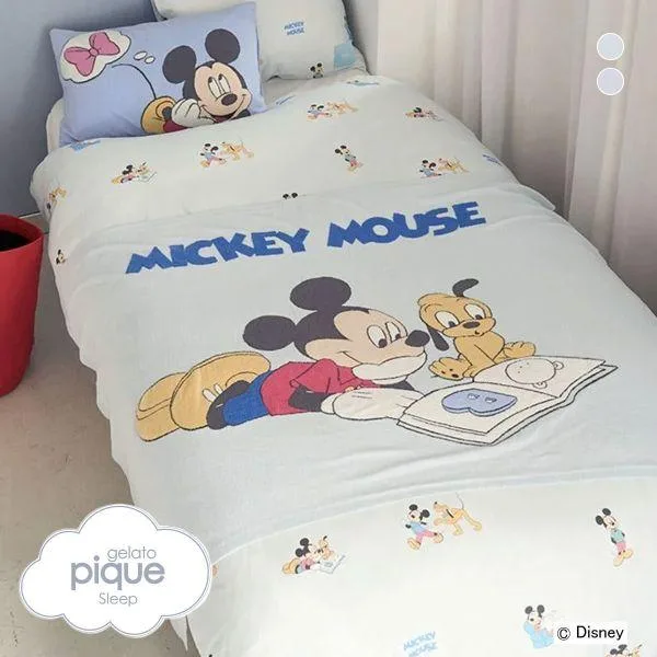 ジェラートピケ スリープ ディズニー ジャガードハーフケット ジェラピケ gelato pique Sleep Disney Mickey&Minnie