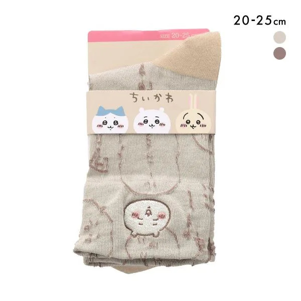 靴下 ちいかわ クルー丈ソックス フロート刺繍 レディース ソックス 20-25cm