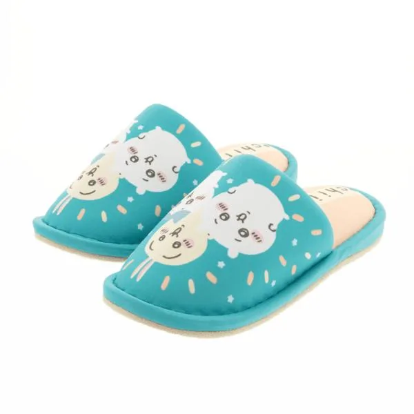 ちいかわ ハチワレ うさぎ スリッパ chiikawa 室内履き ルームシューズ グリーン かわいい