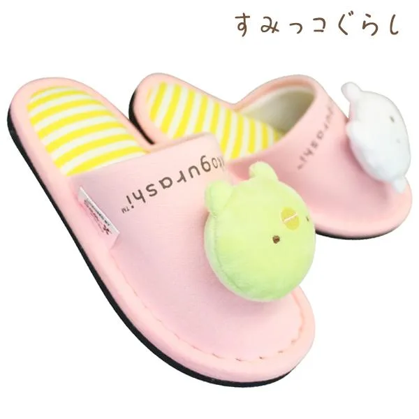 子供用 スリッパ すみっコぐらし 211523 キッズ ピンク 18〜20cm キャラクタースリッパ ニットスリッパ 室内履き 靴 すみっこぐらし しろくま ぺんぎん? San-x
