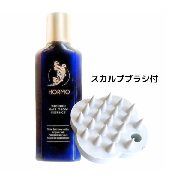 ホルモ 80ml ブラシ付き プレミアムヘアグロウエッセンス 育毛剤 薄毛対策 発毛促進 ふけ かゆみ 男女兼用 HORMO