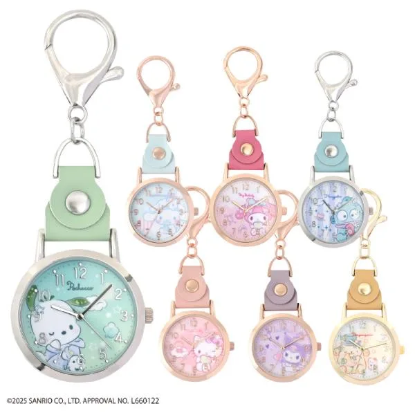 おすましKCウォッチG ハローキティ シナモロール クロミ SNR003 かわいい 懐中時計 レディース 時計 女性 キャラ アナログ 贈り物 プレゼント キーウォッチ