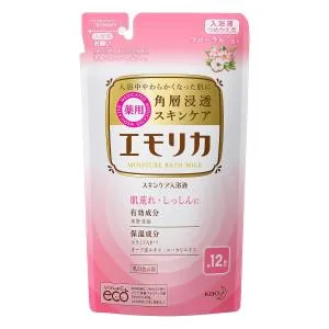エモリカ 薬用スキンケア入浴液 フローラルの香り つめかえ用 360ml 液体 入浴剤 赤ちゃんにも使えます