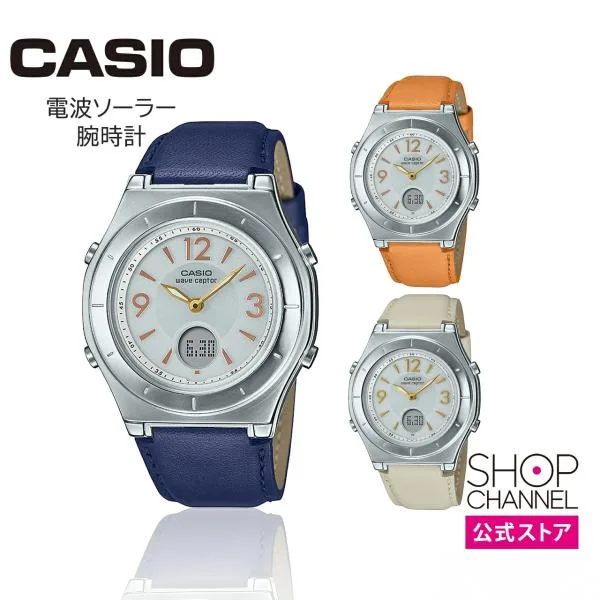 腕時計 CASIO 電波ソーラー腕時計 カシオ レディース ウェーブセプター 本革バンド ソーラー充電 3気圧防水 タフソーラー搭載 LWA-M145L