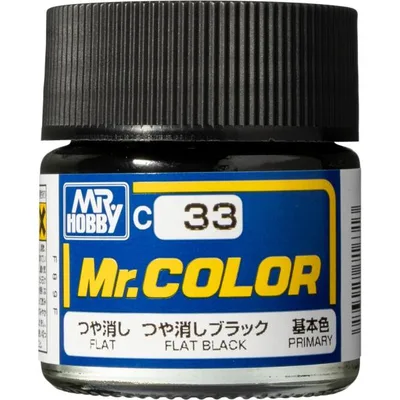GSI クレオス (GSI Creos) Mr.カラー つや消しブラック つや消し 10ml 模型用塗料