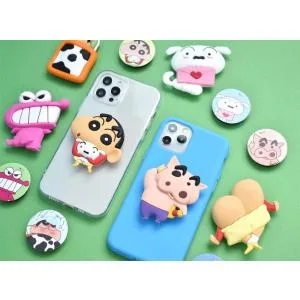 ST クレヨンしんちゃん スマホスタンド かわいい スマホグリップ スマホリング シンプル スタンド ホルダー 落下防止 携帯スタンド スマホ グリップスタンド