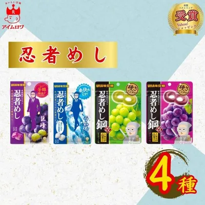 グミ 詰め合わせ お菓子 送料無 ポイント消化 忍者めし 4種セット UHA味覚糖 駄菓子 ギフト 小分け 子供 無料