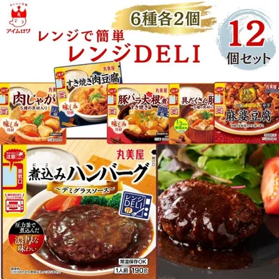 レトルト食品 丸美屋 レンジDELI 6種セット×2 まとめ買い 詰め合わせ ポイント消化 利用