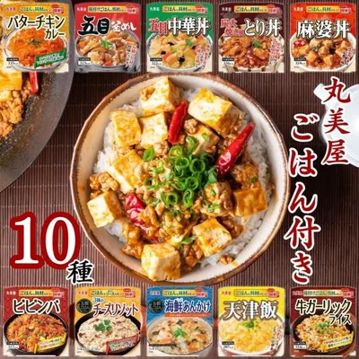 レトルト食品 常温保存 詰め合わせ 丸美屋 ごはん付き 惣菜 レトルトご飯 安い 10種 ポイント消化 利用
