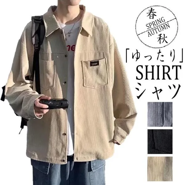 カジュアルシャツ メンズ ワークシャツ 長袖シャツ ビジネス ボタンダウン シャツ 長袖 春秋 ジャケット 開襟シャツ オフィス 通勤 着心地 春 春服 秋 秋服