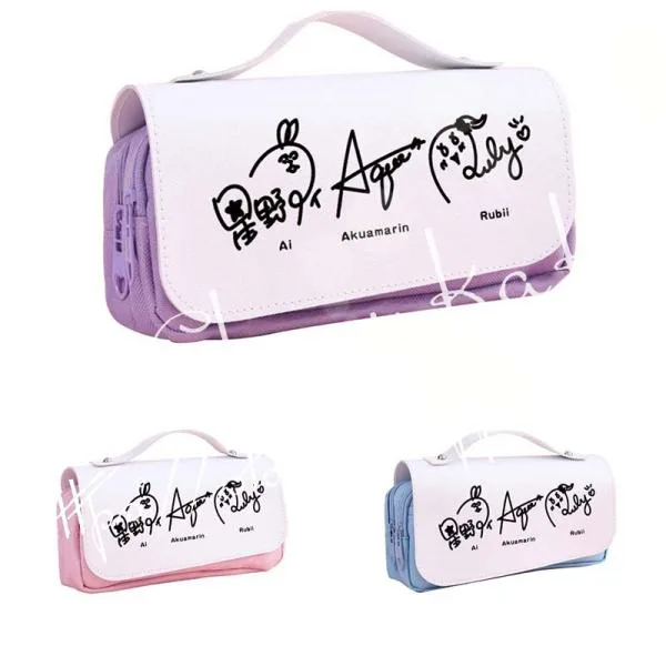 【送料無料】新品 【推しの子】 風 星野 アイ 有馬 かな 周辺 文房具 筆箱 文具収納 男女兼用 鉛筆 サック 大容量 多機 能 軽量 通学 ペンケース
