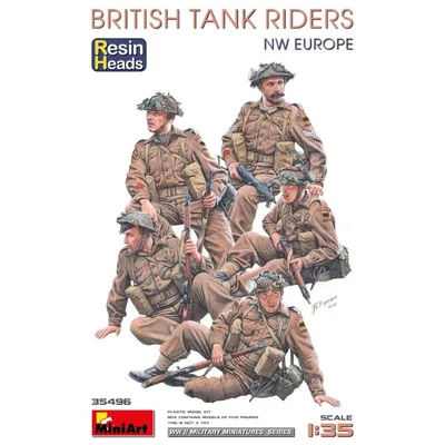 【SALE】ミニアート 1/35 MA35496 イギリス戦車 跨乗兵 西部戦線(5体入)レジン製頭部部品付