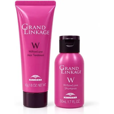 〔ミニサイズ〕ミルボン グランドリンケージ ウィローリュクス シャンプー 50mL トリートメント 50g セット 普通毛向け 旅行用