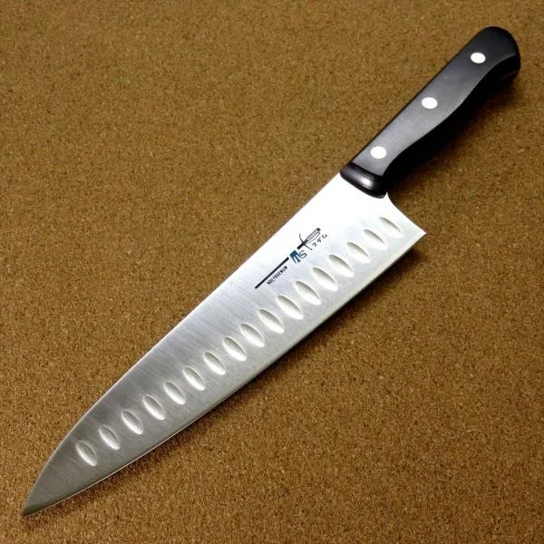 包丁 サーモン牛刀 20cm (200mm) 関の刃物 TSマダム ディンプル モリブデン 両刃 万能包丁 洋包丁 日本製