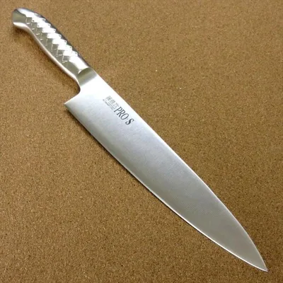 包丁 牛刀 24cm (240mm) 関の刃物 PRO-S モリブデン 1K-6 一体型包丁 洋包丁 両刃 万能包丁 日本製