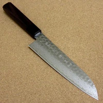 包丁 三徳包丁 18cm (180mm) 関の刃物 ダマスカス 45層 10A ステンレス 両刃 万能ナイフ 文化包丁 日本製