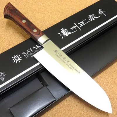 包丁 三徳包丁 17cm (170mm) 関の刃物 濃州正宗作 割込 ステンレス鋼 両刃 万能包丁 文化包丁 日本製