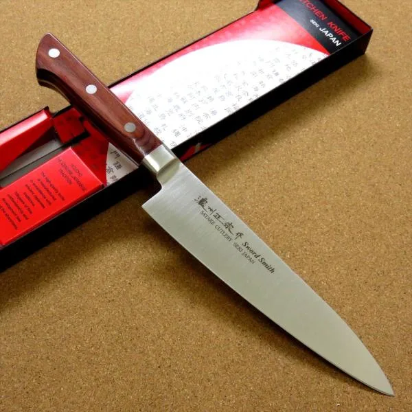 包丁 牛刀 18cm (180mm) 関の刃物 濃州正宗作 モリブデンステンレス鋼 両刃 洋包丁 万能包丁 日本製