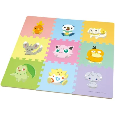 スケーターパズルマット キャラクター コーナー ジョイント パズル キッズ マット 子供 skater IPZM1 ポケットモンスター (B) ポケモン コダック ニャスパー