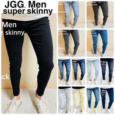 JGG.Men ジェギングメン スキニーパンツ スキニーデニム ブルー ジェギング メンズ ストレッチ スキニー アンクル丈 スリムジーンズ タイト