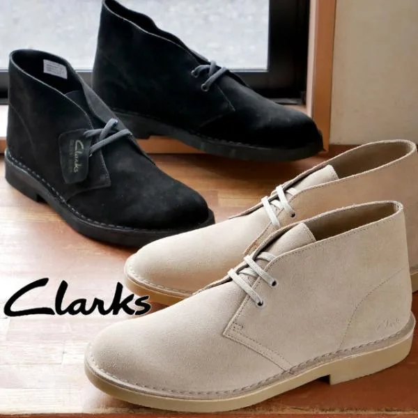 クラークス Clarks メンズ デザートブーツエヴォ ショートブーツレザーブーツ 本革 26166786 サンドスエード 26166779 ブラックスエード