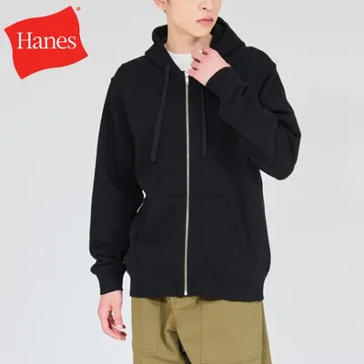 Hanes ヘインズ SWEATS KURO スウェットジップアップフーディー HM4CE006 【 長袖 トップス パーカー アウトドア 】