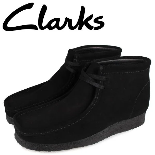 クラークス Clarks ワラビー ブーツ メンズ モカシン WALLABEE BOOT ブラック 黒 26155517