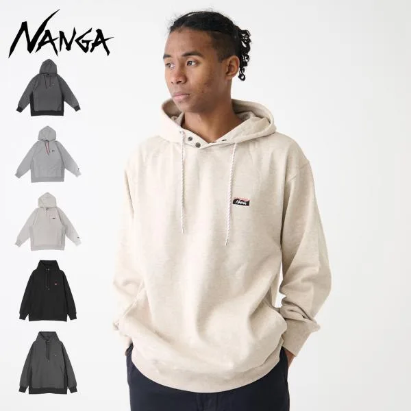 NANGA ナンガ パーカー プルオーバー フーディー エコハイブリッド ミニボックスロゴ エンブロイダリー メンズ レディース NW2441-1F014-A