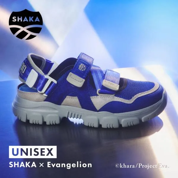 SHAKA シャカ スニーカー サンダル スポーツサンダル メンズ 新世紀エヴァンゲリオン コラボ EVA-00 零号機 限定 EVANGELION ブルー SK-217EVA