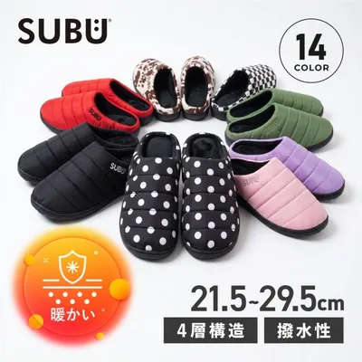 SUBU スブ サンダル スリッポン スリッパ パーマネント メンズ レディース PERMANENT ブラック グレー カーキ レッド ブラウン シルバー グリーン 黒
