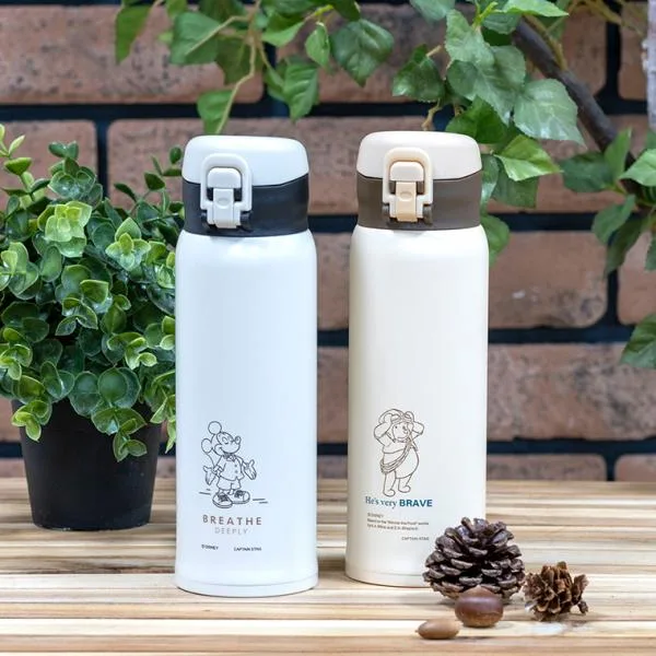 ディズニー GLワンタッチパーソナルボトル (ミッキー/プーさん) 600ml 送料無料 かわいい おしゃれ ブランド 軽い 水筒 マグボトル