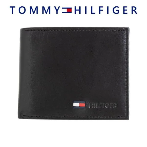 【並行輸入品】トミーヒルフィガー TOMMY HILFIGER 二つ折り財布 小銭入れ付き レザー メンズ 31tl25x020 BOX付 プレゼント ギフト ラッピング