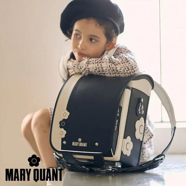 ランドセル MARY QUANT マリークワント マリクワ トリプルデイジー mqr-25023 女の子 タフガード 6年間保証 A4フラット ツートーン パステル ブラック ホワイト